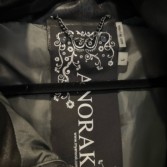 anorak distressed faux leather hero puffer jacket - Picture 5 of 5